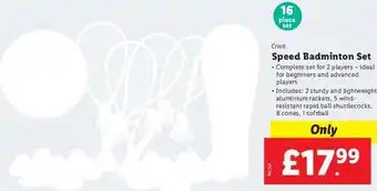 Lidl Crivit Speed Badminton Set offer
