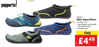Lidl Pepperts Kids' Aqua Shoes offer