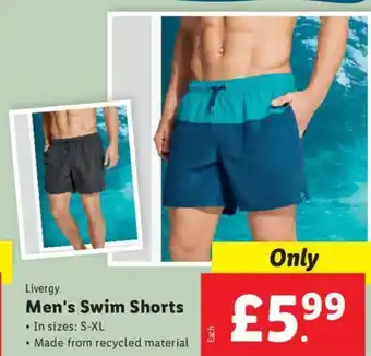 Lidl Livergy Men's Swim Shorts offer