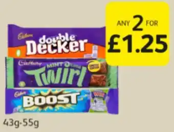 Londis Cadbury Double Decker, Twirl, Boost 43g-55g offer