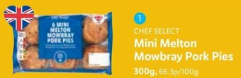 Lidl CHEF SELECT Mini Melton Mowbray Pork Pies 300g offer