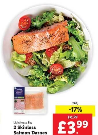 Lidl Lighthouse Bay 2 Skinless Salmon Darnes offer