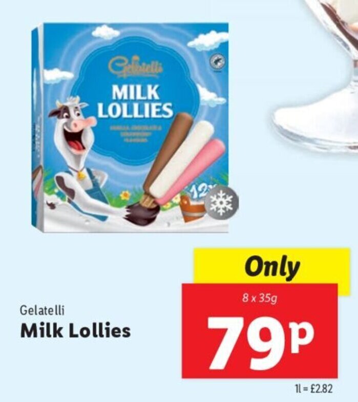 Gelatelli Milk Lollies offer at Lidl