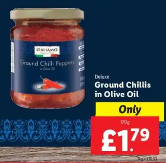 Lidl Deluxe Ground Chillis in Olive Oil 170g offer