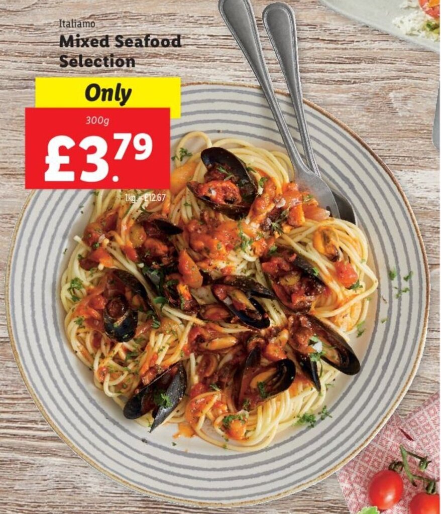 Italiamo Mixed Seafood Selection 300g offer at Lidl