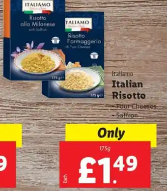 Italiamo Italian Risotto Four Cheeses Saffron 175g