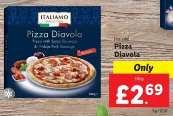 Lidl Italiamo Pizza Diavola 360g offer