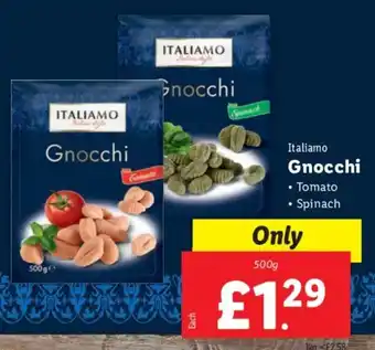 Lidl Italiamo Gnocchi • Tomato • Spinach 500g offer