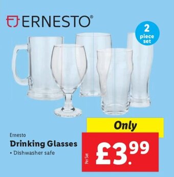Lidl Ernesto Drinking Glasses • Dishwasher safe offer