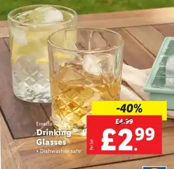 Lidl Ernesto Drinking Glasses • Dishwasher safe offer
