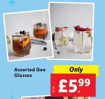 Lidl Assorted Geo Glasses offer