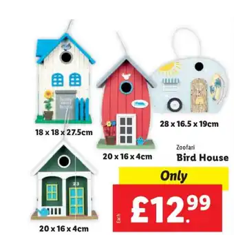 Lidl Zoofari Bird House offer