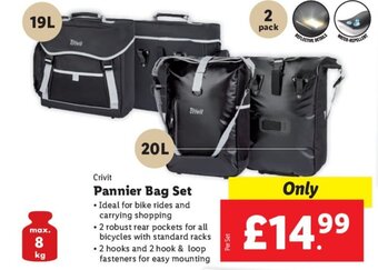 Lidl Crivit Pannier Bag Set offer