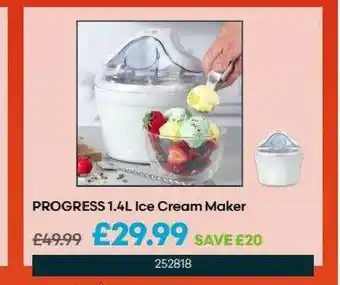 Robert Dyas Progress 1.4L Ice Cream Maker offer