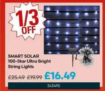 Robert Dyas Smart Solar 100-Star Ultra Bright String Lights offer
