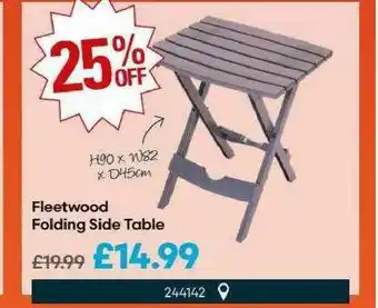 Robert Dyas Fleetwood Folding Side Table 25% Off offer