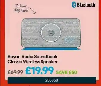 Robert Dyas Bayan Audio Soundbook Classic Wireless Speaker offer