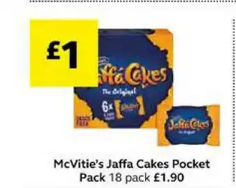 SuperValu McVitie's Jaffa Cakes Pocket Pack 18 Pack offer