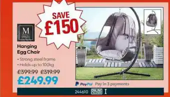 Robert Dyas Hanging Egg Chair offer
