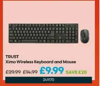 Robert Dyas Trust Ximo Wireless Keyboard And Mouse offer