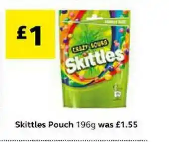 SuperValu Skittles Pouch 196g offer