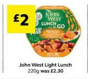 SuperValu John West Light Lunch 220g offer