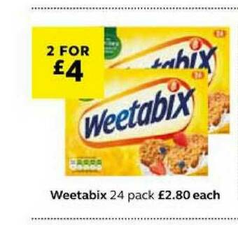 SuperValu Weetabix 24 Pack offer