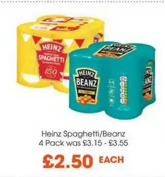 Centra Heinz Spaghetti-Beanz 4 Pack offer