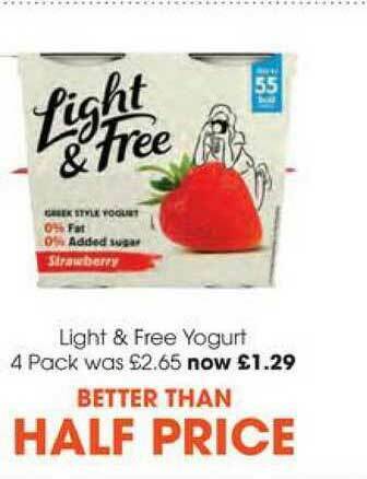 Light & Free Yogurt 4 Pack
