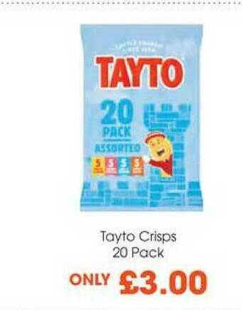 Centra Tayto Crisps 20 Pack offer