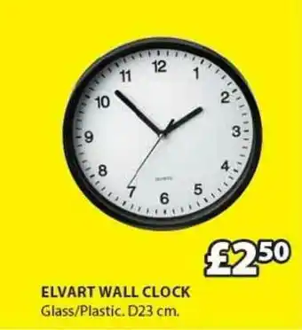 JYSK Elvart Wall Clock D23 Cm offer