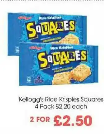 Centra Kellogg's Rice Krispies Squares 4 Pack offer