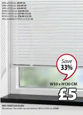 JYSK Bru Venetian Blind W50 X H130 Cm Save 33% offer