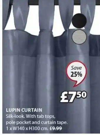 JYSK Lupin Curtain 1 X W140 X H300 Cm Save 25% offer