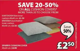 JYSK Sparris Cushion Cover 40x40 Cm Save 50% offer
