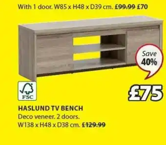 JYSK Haslund TV Bench W138 X H48 X D38 Cm Save 40% offer