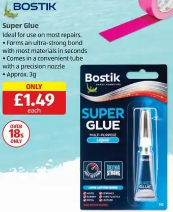 Aldi BOSTIK Super Glue offer