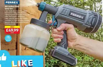 Aldi 18V Cordless Paint Spray Gun offer