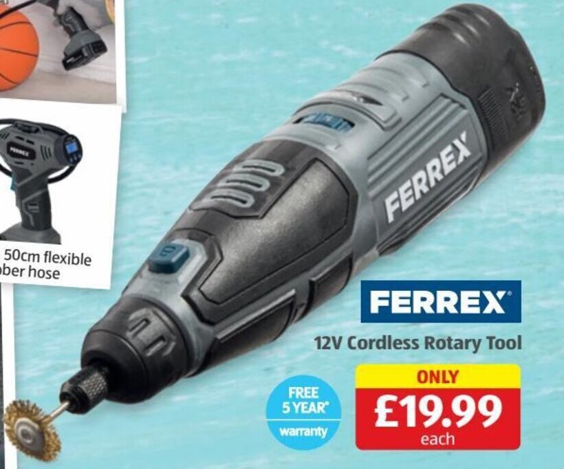FERREX 12V Cordless Rotary Tool offer at Aldi