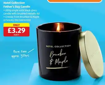 Aldi Hotel Collection Father's Day Candle offer