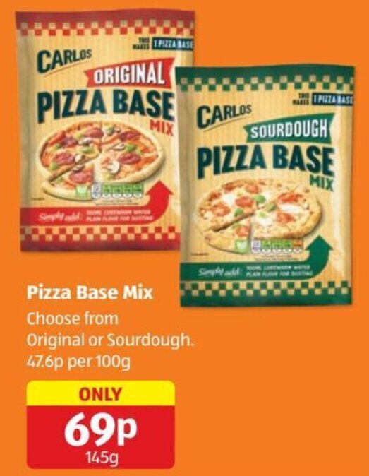 Pizza Base Mix 145g offer at Aldi