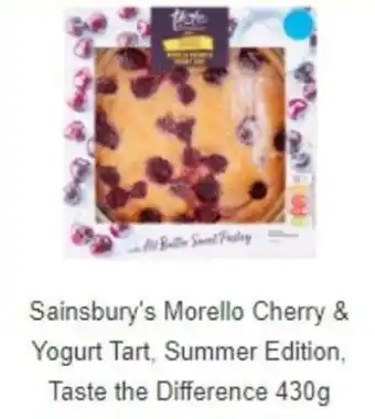 Sainsbury's Sainsbury's Morello Cherry & Yogurt Tart, Summer Edition, Taste the Difference 430g offer