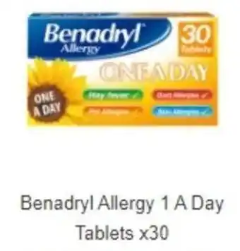 Sainsbury's Benadryl Allergy 1 A Day Tablets x30 offer