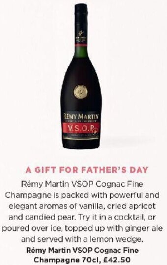 Sainsbury's Remy Martin VSOP Cognac Fine Champagne 70cl offer