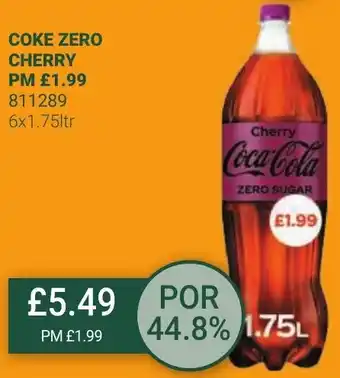 Bestway COKE ZERO CHERRY PM 6x1.75ltr offer