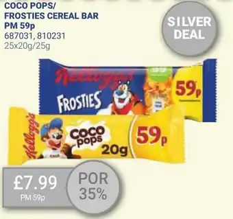 Bestway COCO POPS/ FROSTIES CEREAL BAR PM 59p offer