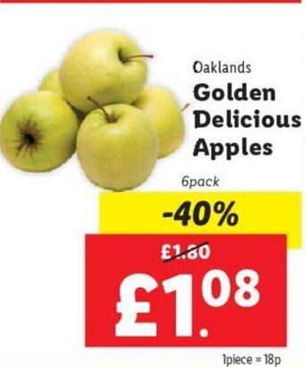 Lidl Oaklands Golden Delicious Apples offer
