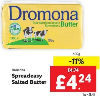Lidl Dromona Spreadeasy Salted Butter offer
