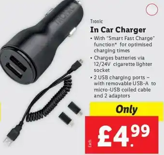 Lidl Tronic In Car Charger offer