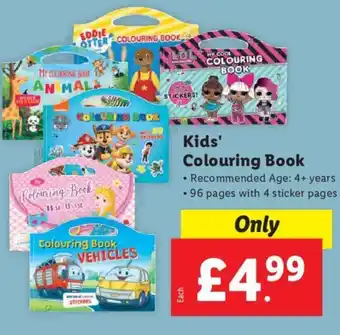 Lidl Kids' Colouring Book offer